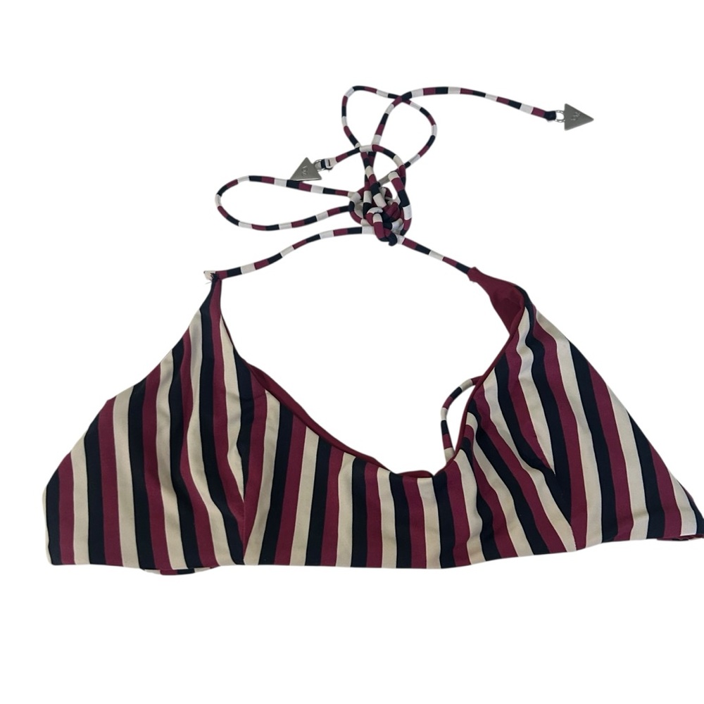 Striped Halter Bikini Top
